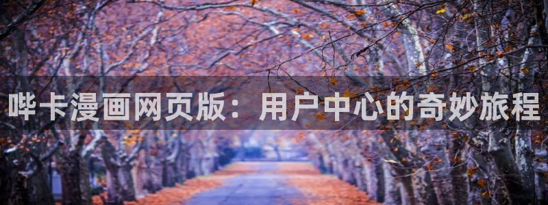 下载腐漫画软件：哔卡漫画网页版：用户中心的奇妙旅程